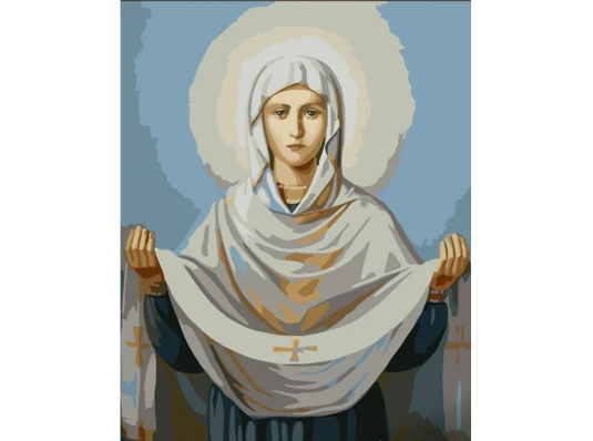 Картина по номерам ПРЕМИУМ  Покров с лаком размером 30х40 см (SS6750) купить в интернет магазине подарков ПраздникШоп