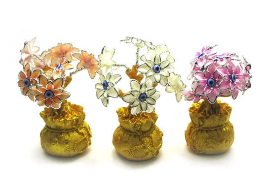 Цветы на мешке богатства (20×8×8 см) купить в интернет магазине подарков ПраздникШоп