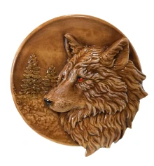 Панно «Волк» резное купить в интернет магазине подарков ПраздникШоп