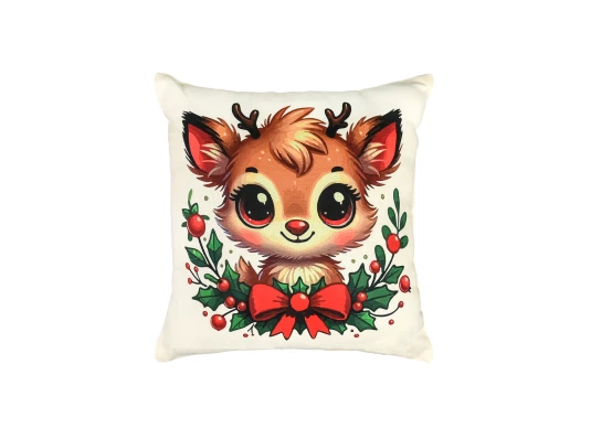 Подушка из микровелюра «Помощница Санты» 35*35 см (61158) купить в интернет магазине подарков ПраздникШоп
