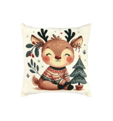 Подушка из микровелюра «В предвкушении праздника» 35*35 см (61160) купить в интернет магазине подарков ПраздникШоп