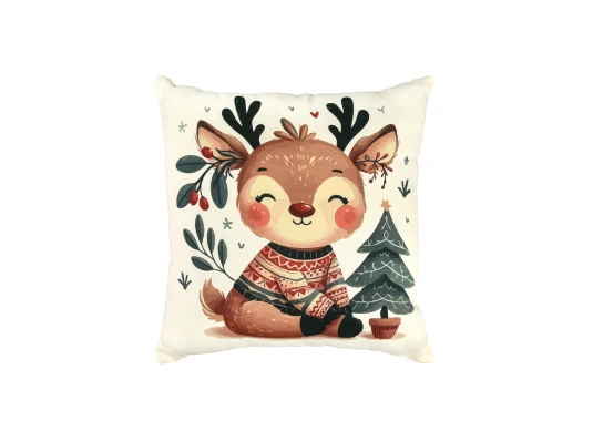 Подушка из микровелюра «В предвкушении праздника» 35*35 см (61160) купить в интернет магазине подарков ПраздникШоп