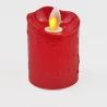 Свеча LED Живое пламя светящаяся 7х5см (красная)