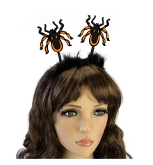 Ободок карнавальный Паук на пружинках (1шт) купить в интернет магазине подарков ПраздникШоп