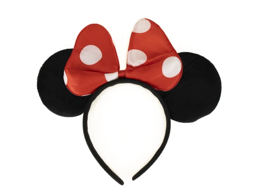 Ушки Микки Мауса с бантом (черные с красным) купить в интернет магазине подарков ПраздникШоп