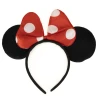 Ушки Микки Мауса с бантом (черные с красным)