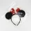 Ушки Микки Мауса с бантом (черные с красным) купить в интернет магазине подарков ПраздникШоп