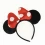 Ушки Микки Мауса с бантом (черные с красным) купить в интернет магазине подарков ПраздникШоп