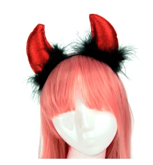 Рога Чертенка с пухом купить в интернет магазине подарков ПраздникШоп