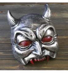 Полумаска Демон (серебро) купить в интернет магазине подарков ПраздникШоп