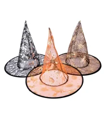 Шляпа Колпак капроновая (черная с серебром) купить в интернет магазине подарков ПраздникШоп