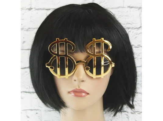 Очки Доллары (золотые) купить в интернет магазине подарков ПраздникШоп