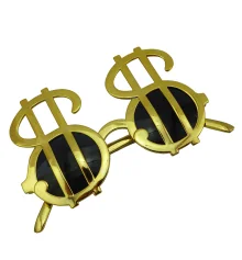 Очки Доллары (золотые) купить в интернет магазине подарков ПраздникШоп