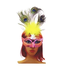 Венецианская маска Дива (розовая) купить в интернет магазине подарков ПраздникШоп