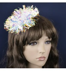 Карнавальная шляпка на заколках Блеск мерцающий 13906 купить в интернет магазине подарков ПраздникШоп