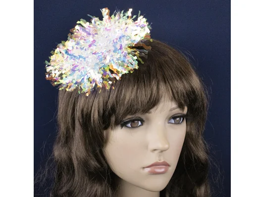 Карнавальная шляпка на заколках Блеск мерцающий 13906 купить в интернет магазине подарков ПраздникШоп