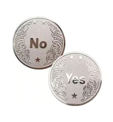 Сувенирная монета принятия решений YES/NO 3802 (серебряная) купить в интернет магазине подарков ПраздникШоп