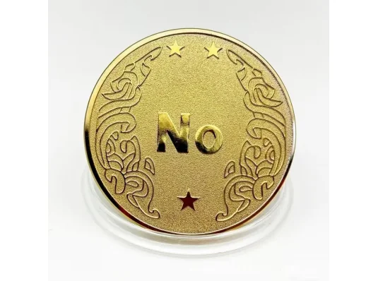 Сувенирная монета принятия решений YES/NO 3801 (золотая) купить в интернет магазине подарков ПраздникШоп