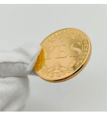 Сувенирная монета принятия решений YES/NO 3701 (золотая) купить в интернет магазине подарков ПраздникШоп