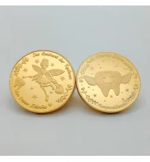 Сувенирная монета Зубная фея Fairy (золотая) купить в интернет магазине подарков ПраздникШоп