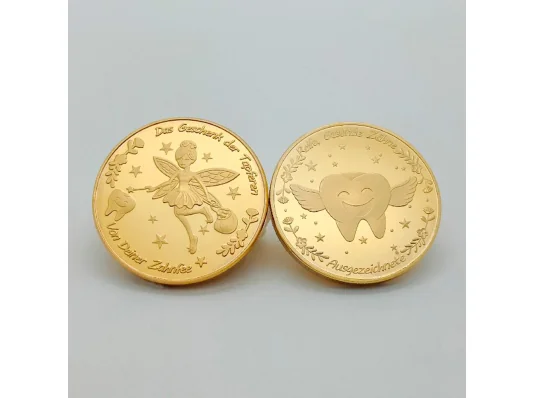 Сувенирная монета Зубная фея Fairy (золотая) купить в интернет магазине подарков ПраздникШоп