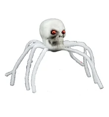 Паук готический череп 30см (белый) купить в интернет магазине подарков ПраздникШоп