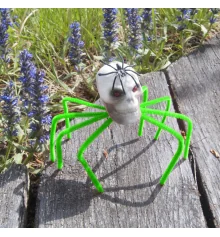 Паук готический череп 30см (зеленый) купить в интернет магазине подарков ПраздникШоп