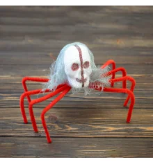 Паук готический череп 30см (красный) купить в интернет магазине подарков ПраздникШоп