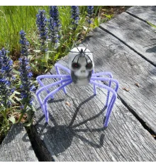 Паук готический череп 30см (фиолетовый) купить в интернет магазине подарков ПраздникШоп