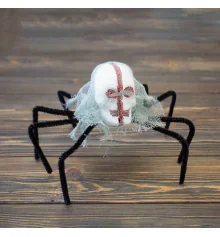 Паук готический череп 30см (черный) купить в интернет магазине подарков ПраздникШоп
