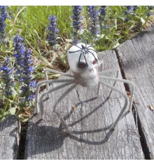 Паук готический череп 30см (серый) купить в интернет магазине подарков ПраздникШоп