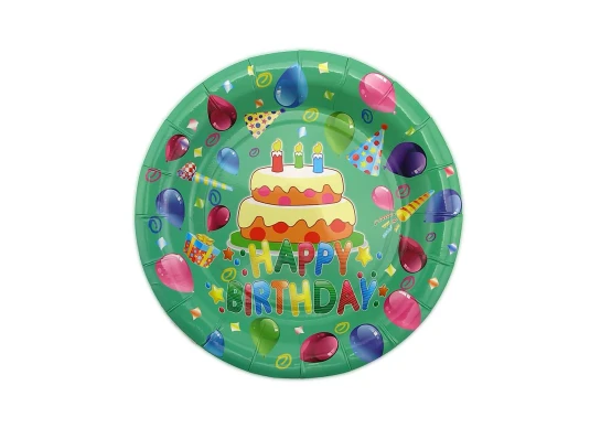 Бумажные тарелки диам. 23см Тортик (уп. 10шт) купить в интернет магазине подарков ПраздникШоп