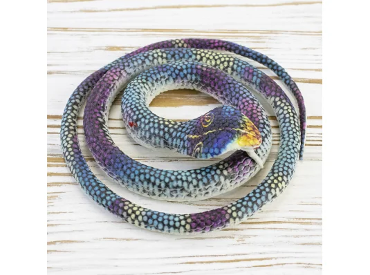 Резиновая змея 75см KP (радужная) купить в интернет магазине подарков ПраздникШоп