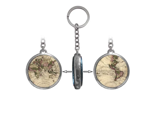 Брелок 6968 объемный Глобус античный купить в интернет магазине подарков ПраздникШоп