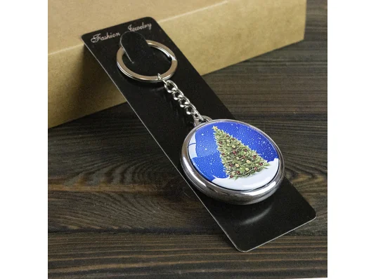 Брелок 6851 объемный Новогодняя ель купить в интернет магазине подарков ПраздникШоп