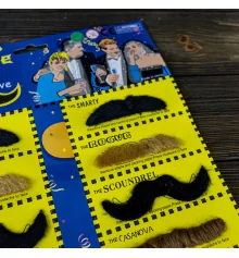 Усы накладные набор (уп. 12шт) (коричневые купить в интернет магазине подарков ПраздникШоп