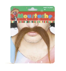 Усы накладные карнавальные Подкова (коричневые) купить в интернет магазине подарков ПраздникШоп