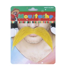 Усы накладные карнавальные Подкова (блонд) купить в интернет магазине подарков ПраздникШоп