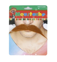 Усы накладные карнавальные Бальбо (рыжие) купить в интернет магазине подарков ПраздникШоп