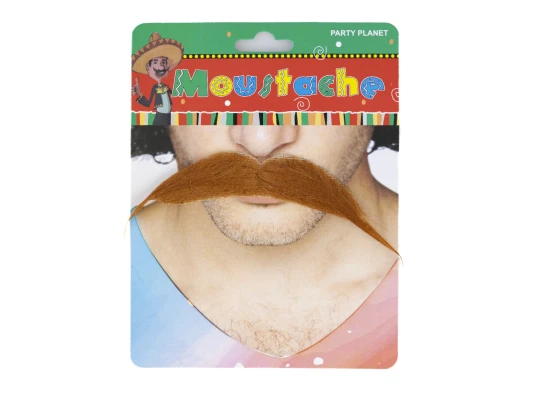 Усы накладные карнавальные Бальбо (рыжие) купить в интернет магазине подарков ПраздникШоп