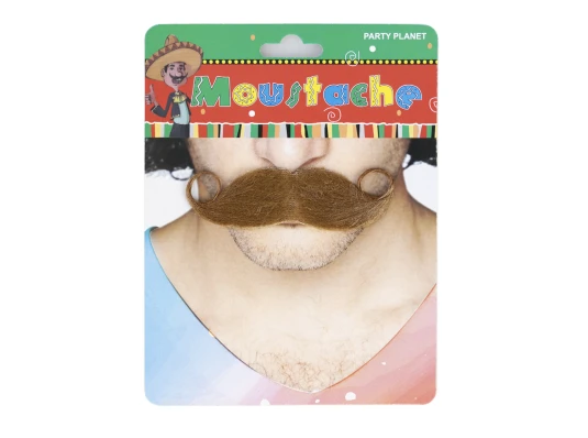 Усы накладные карнавальные Английские (коричневые) купить в интернет магазине подарков ПраздникШоп