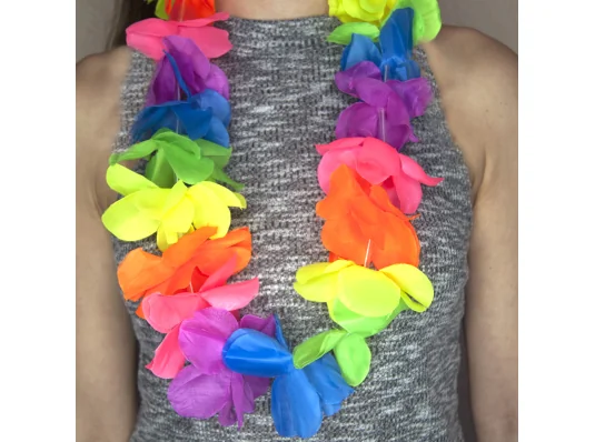 Гавайские леи Орхидеи (радуга) купить в интернет магазине подарков ПраздникШоп