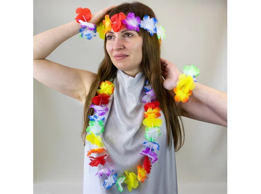 Гавайский набор (леи купить в интернет магазине подарков ПраздникШоп