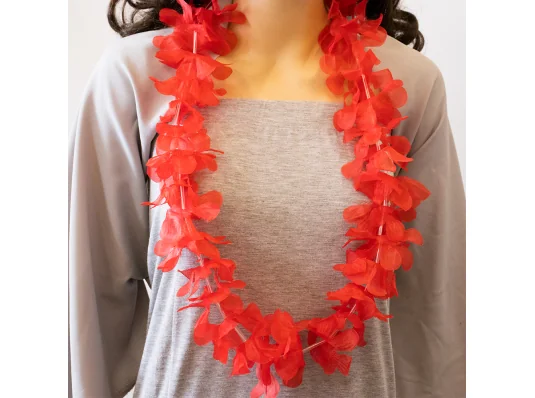 Гавайские леи Гибискус (красные) купить в интернет магазине подарков ПраздникШоп