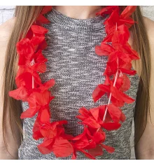 Гавайские леи Орхидеи (красные) купить в интернет магазине подарков ПраздникШоп