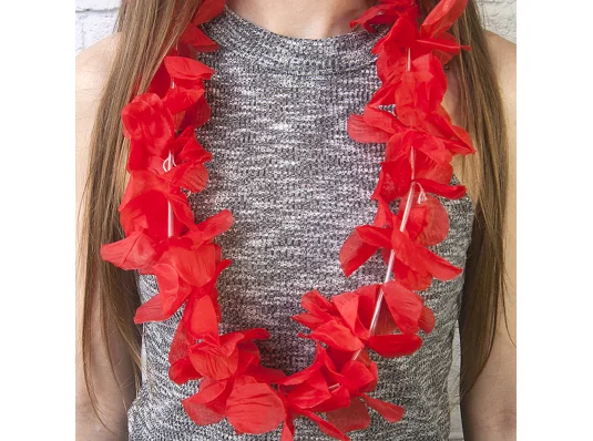 Гавайские леи Орхидеи (красные) купить в интернет магазине подарков ПраздникШоп