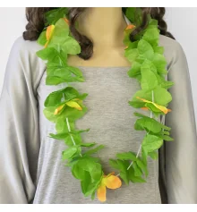 Гавайские леи Нимфа (зеленые с оранжевым) купить в интернет магазине подарков ПраздникШоп