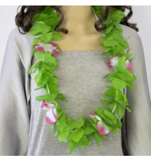 Гавайские леи Нимфа (зеленые с малиновым) купить в интернет магазине подарков ПраздникШоп