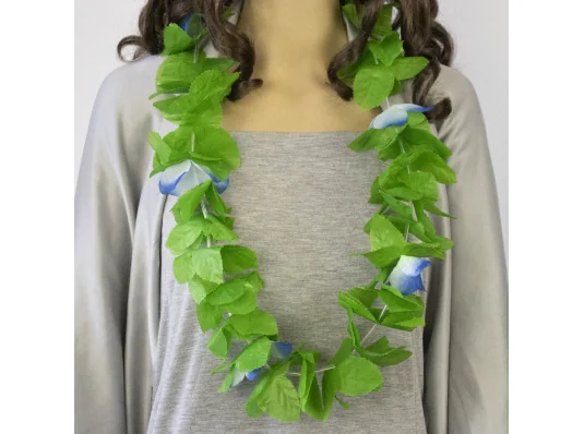 Гавайские леи Нимфа (зеленые с голубым) купить в интернет магазине подарков ПраздникШоп