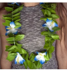 Гавайские леи Нимфа (зеленые с голубым) купить в интернет магазине подарков ПраздникШоп